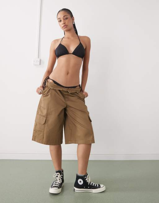 Monki - Mix and Match - Top bikini a triangolo nero con laccetti, 2 di 4