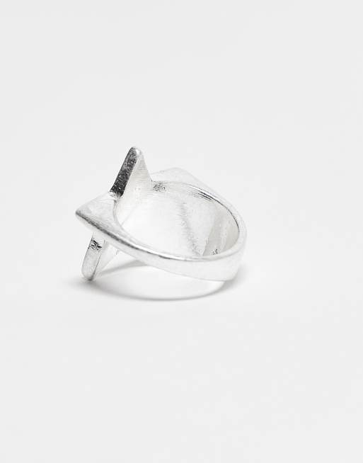 Monki – Mixa och matcha – Silverfärgad klackring med stjärna, 2 av 3