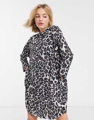 monki leopard print dress