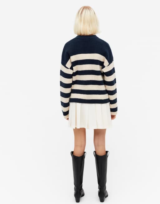 Monki – Moa – Marineblau gestreifter Strickpullover, 2 von 4