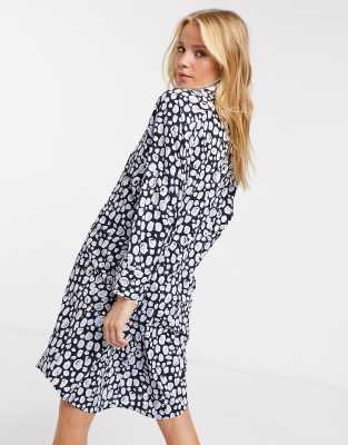 black spot print dress