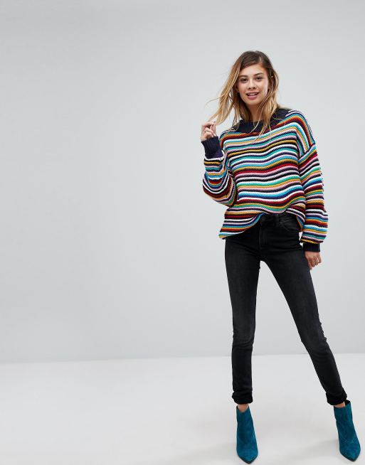 Monki slim mid store waist