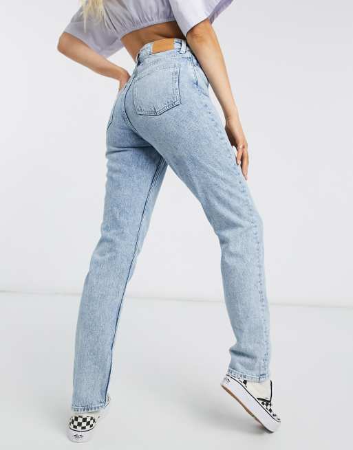 Only Veneda Mom Jeans In Light Blue