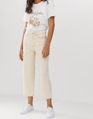 monki white jeans