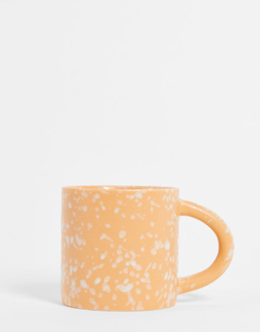 Monki mug in peach splatter 