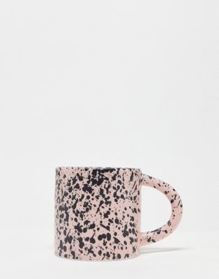 Monki mug with splatter print