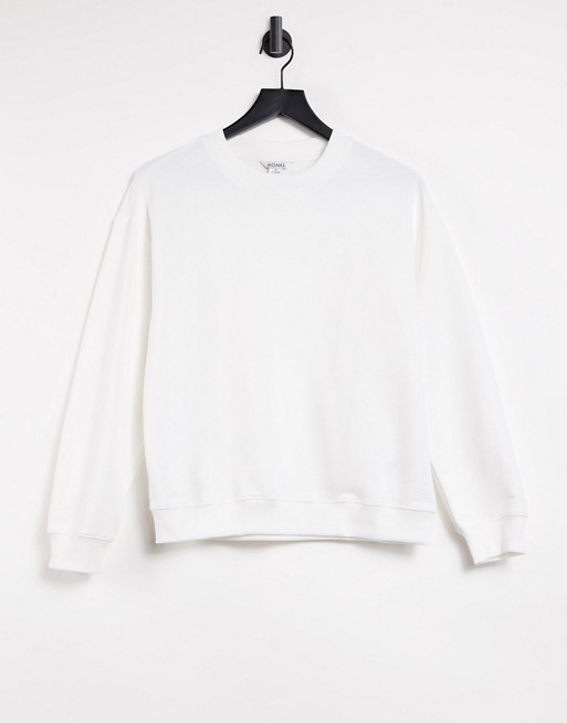Monki Nana organic blend cotton sweatshirt in off white