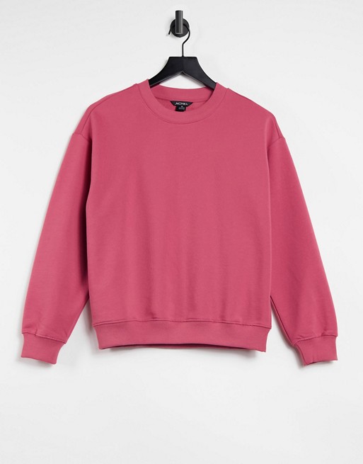 Monki Nana organic blend cotton sweatshirt in pink