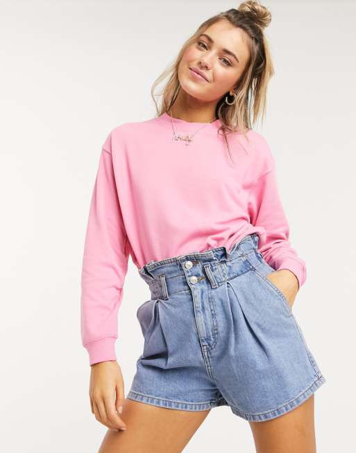 Monki Nana sweatshirt in pink