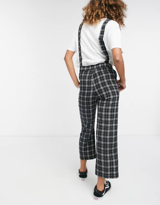 Monki Nessa dungarees in check print