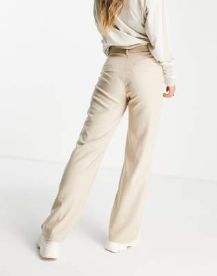 Monki - Nette broek met rechte pijpen in beige | ASOS