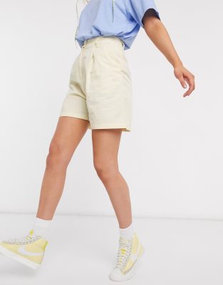 Monki Nimmi shorts in yellow | ASOS