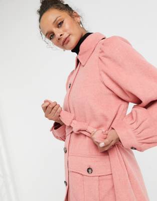 monki long belted coat