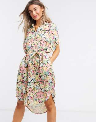 monki belted shirt dress