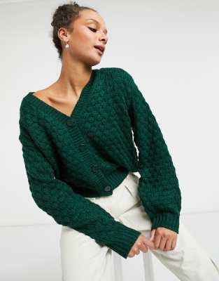 monki green cardigan