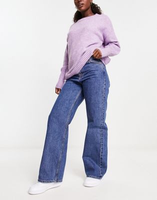 Monki Noaki low rise loose fit jeans in la lune - ASOS Price Checker