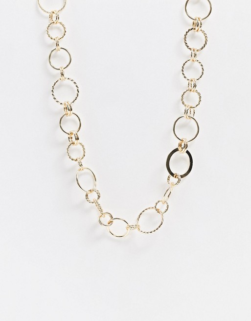 Monki Nora chain link necklace in gold