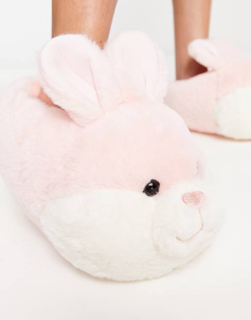 Mens pink bunny on sale slippers