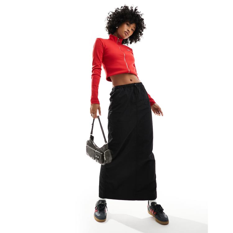 Jaylene Ripstop Cargo Maxi Skirt - Olive | Parallel
