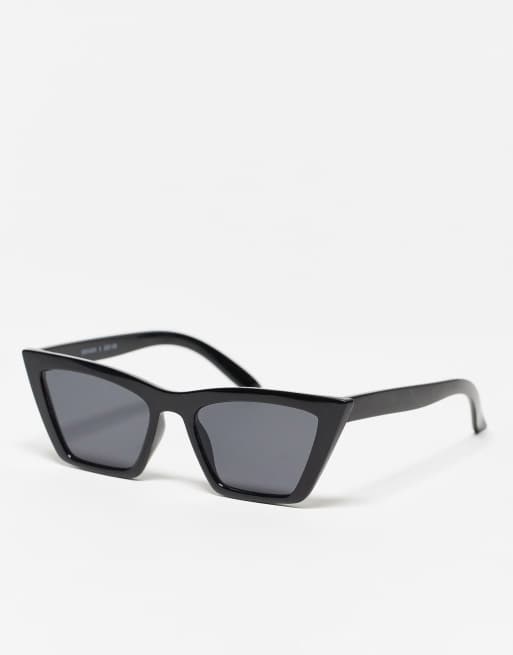Monki - Occhiali da sole cat-eye squadrati neri