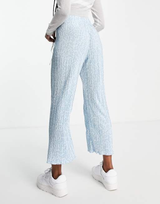 Monki - Ocean - Pantalon large plissé à fleurs - Bleu - MBLUE, 2 de 4