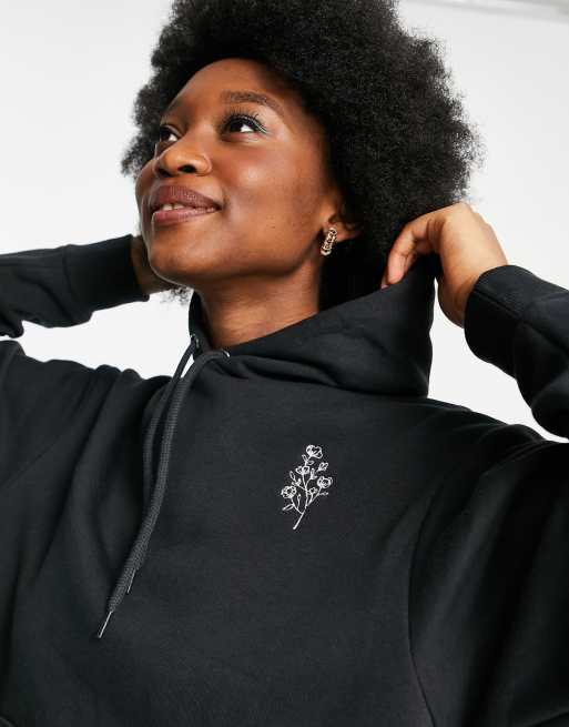 Monki black hoodie new arrivals