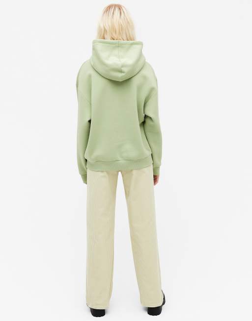 Monki Oda cotton hoodie in sage green MGREEN