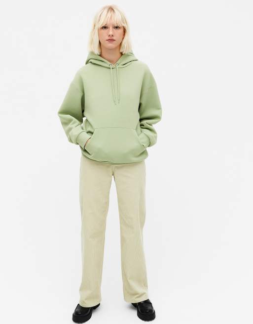 Green shop cotton hoodie