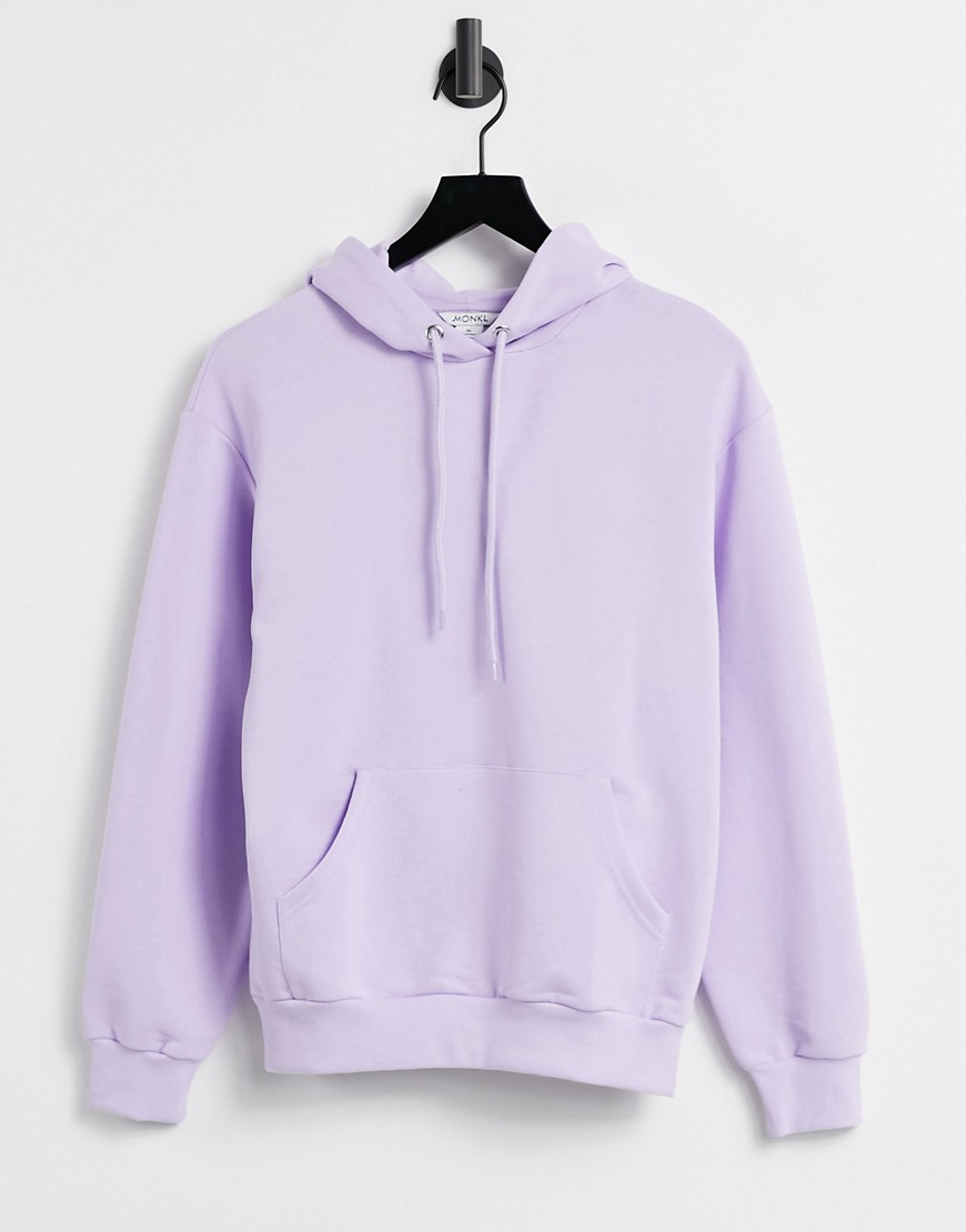 Monki Oda organic cotton hoodie in lilac-Purple