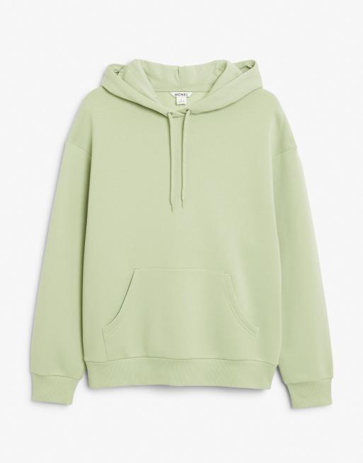 Monki Oda Organic Cotton Hoodie In Sage Green Asos