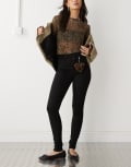 [Monki] Monki Oki high waist skinny jeans in black W31 SPACE WASH BLACK