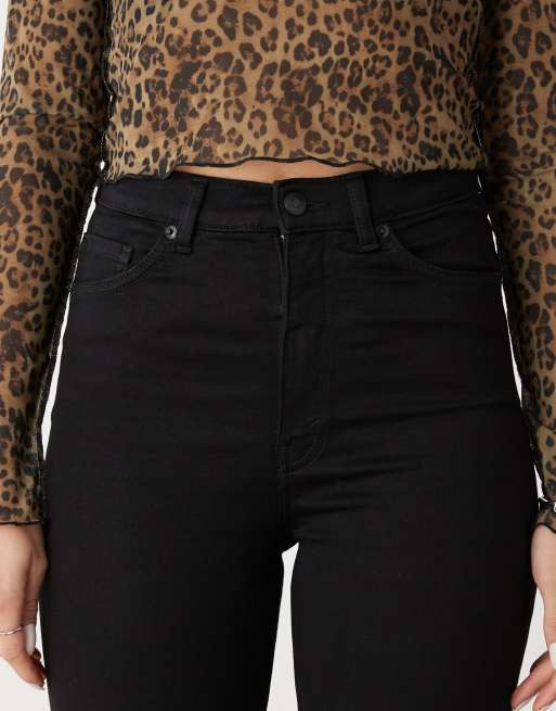 Monki - Oki - Højtaljede sorte skinny-jeans, 5 af 5
