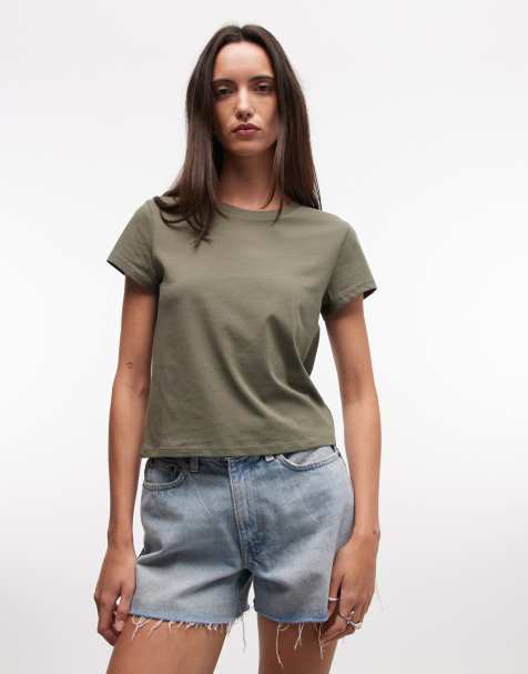 Monki – Olivgrön t-shirt - view 1