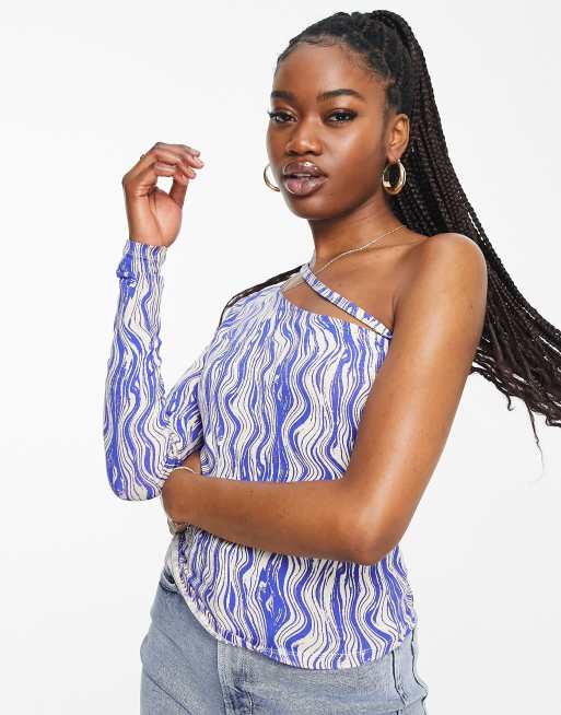 Monki one shoulder top store