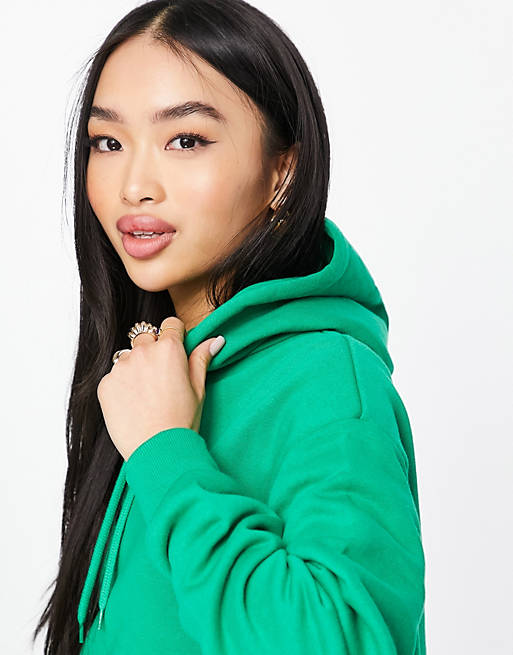 Hoodies & Sweatshirts Monki organic cotton hoodie in bright green 