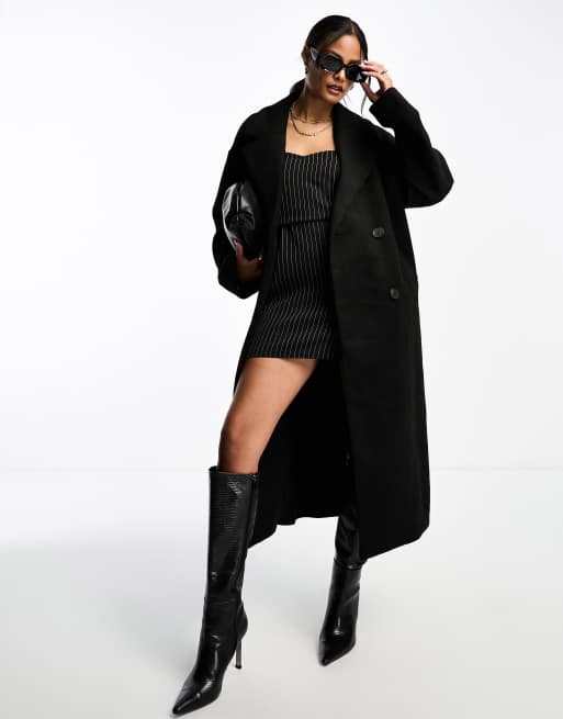 Long black hotsell coat asos