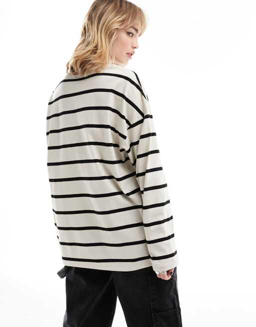 Off white long outlet sleeve striped