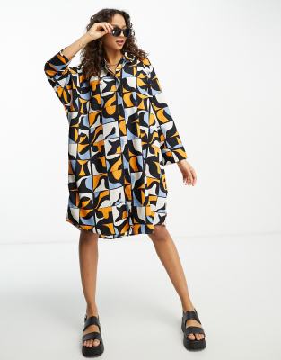 monki oversized shirt dress