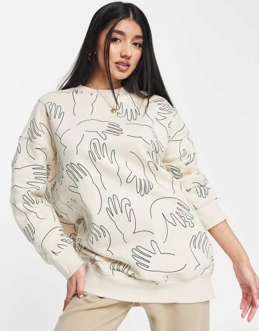 Monki oversized sweatshirt new arrivals