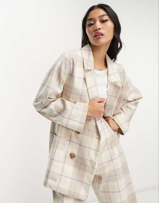 How to wear an oversized plaid blazer, oversized plaid blazer with