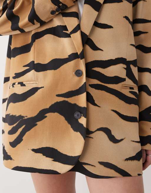Monki - Oversized blazer med tigerprint, 4 af 4