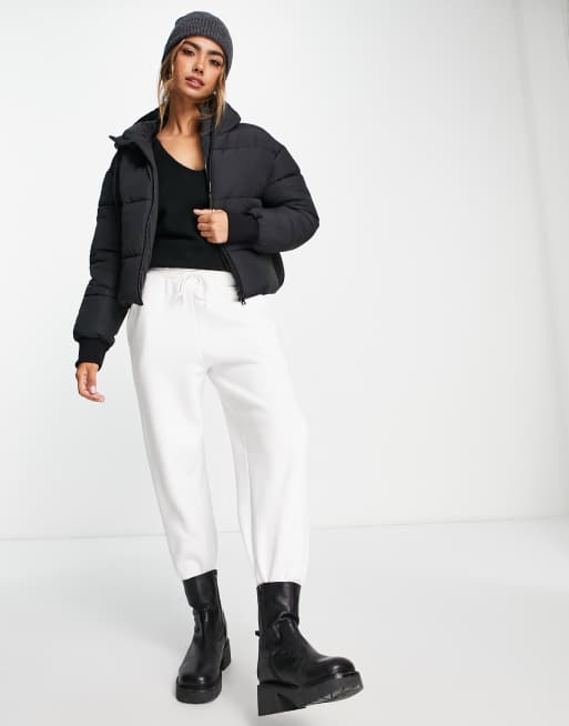 Oversized puffer jacket with best sale hood monki