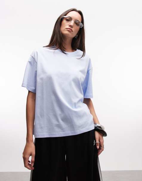 Monki oversized boxy t-shirt in blue - view 1