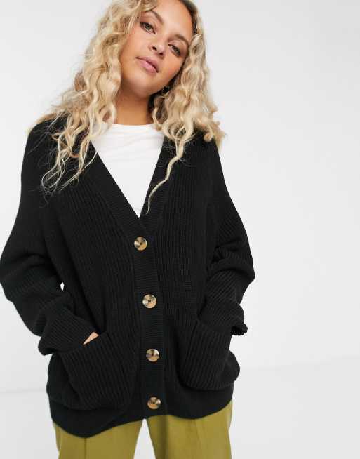 Monki oversized cardigan in black ASOS