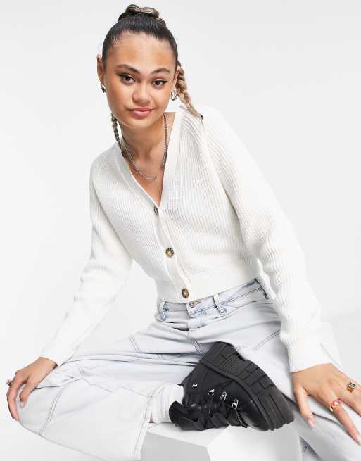 Monki oversized cardigan in white | ASOS