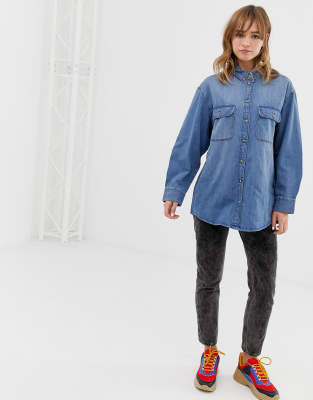 monki denim shirt