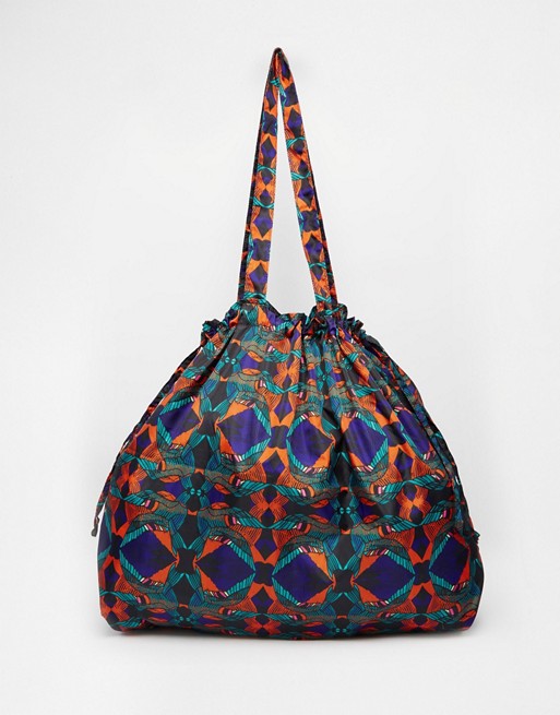 Monki | Monki Oversized Drawstring Shopper Bag
