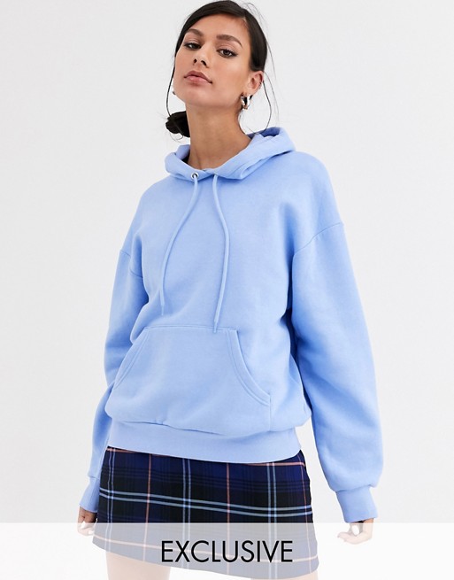Monki oversized hoodie in blue