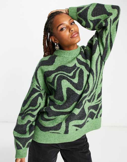 Jumpers & Cardigans, Swirl Jacquard Knit Jumper