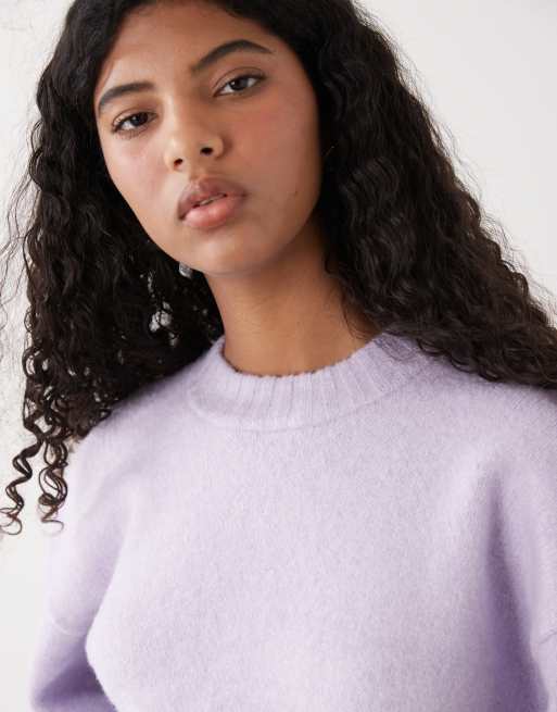 Monki oversized knit sweater in lilac, 2 of 4